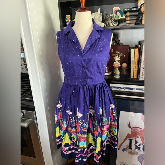 Lindy Bop Dresses & Skirts - Lindy bop xl Las Vegas sleeveless shirt dress only worn once